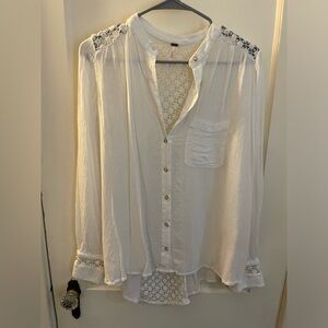 Free People White Blouse S